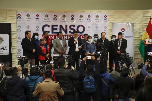 Conferencia de prensa de los participantes de la mesa técnica del CPV en El Alto.
