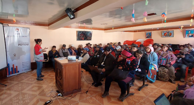 1. Socialización de la ACE en el municipio de Tomave, Potosí.