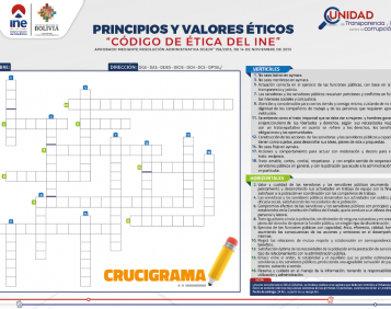 CRUCIGRAMA CÓDIGO DE ÉTICA INE